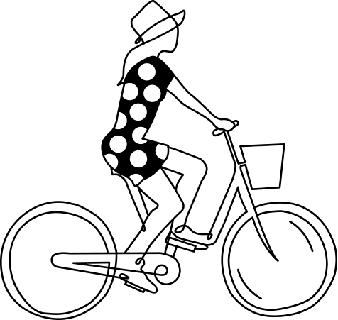 Radfahrerin Illustration