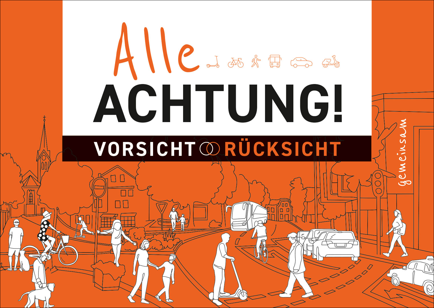 Kolbermoor "Alle Achtung" Postkarte Vorderseite